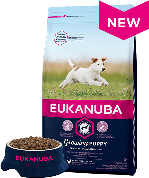 Eukanuba Growing Puppy Food Packaging PNG image