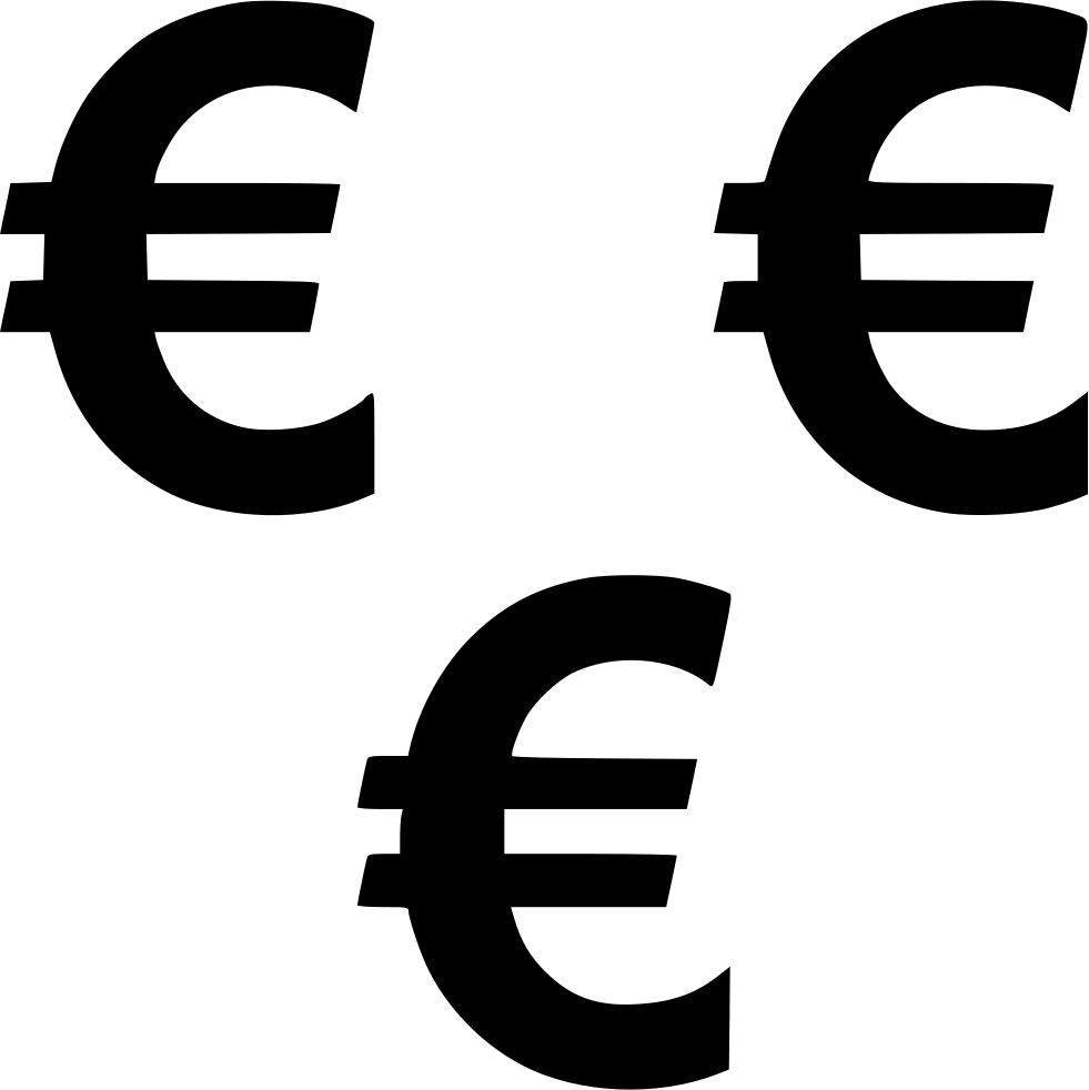 Euro Sign Pattern Graphic PNG image