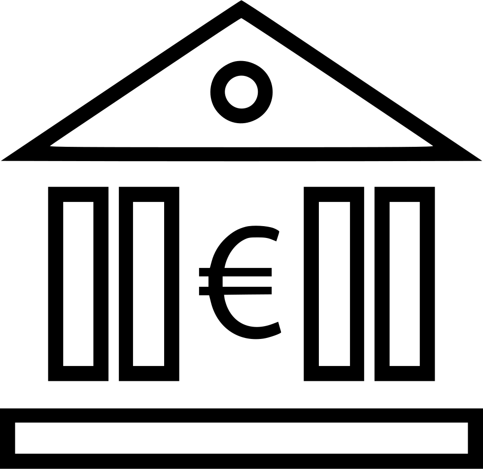 Euro Symbol Bank Icon PNG image