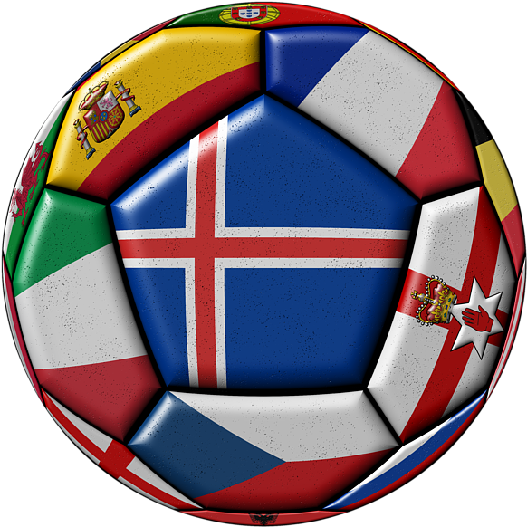European Flags Soccer Ball Iceland Featured PNG image