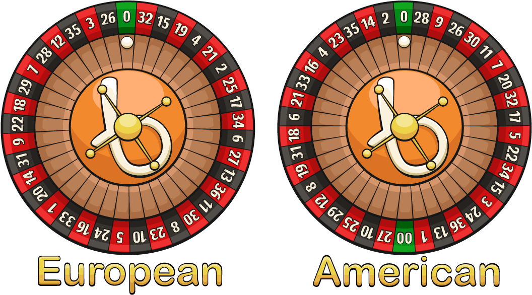 Europeanvs American Roulette Wheels PNG image