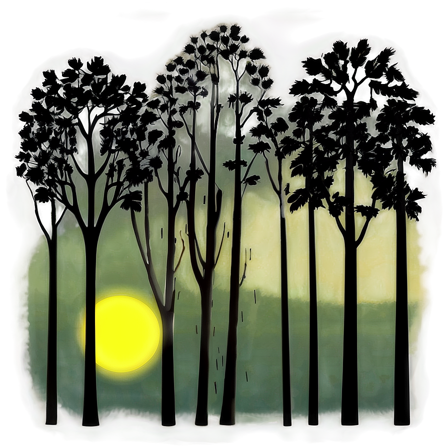 Evening Tree Line Png 06292024 PNG image