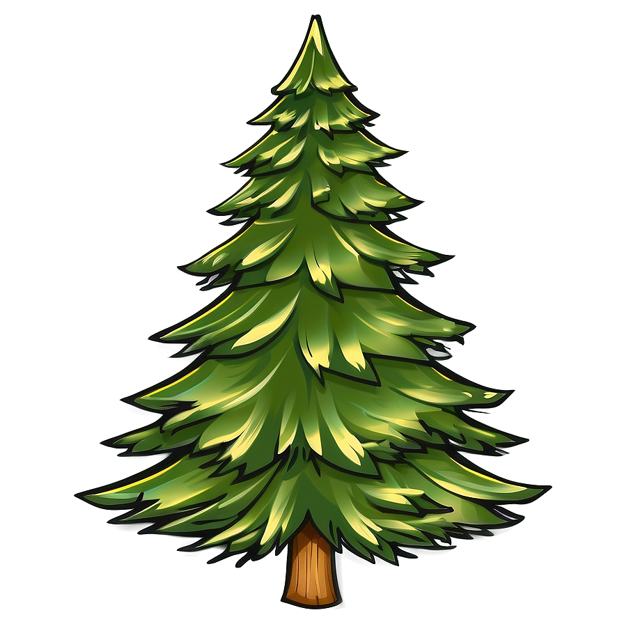 Evergreen Tree Drawing Png 4 PNG image