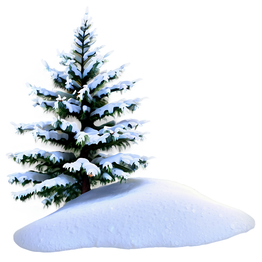 Evergreen Tree In Snow Png Cwh34 PNG image