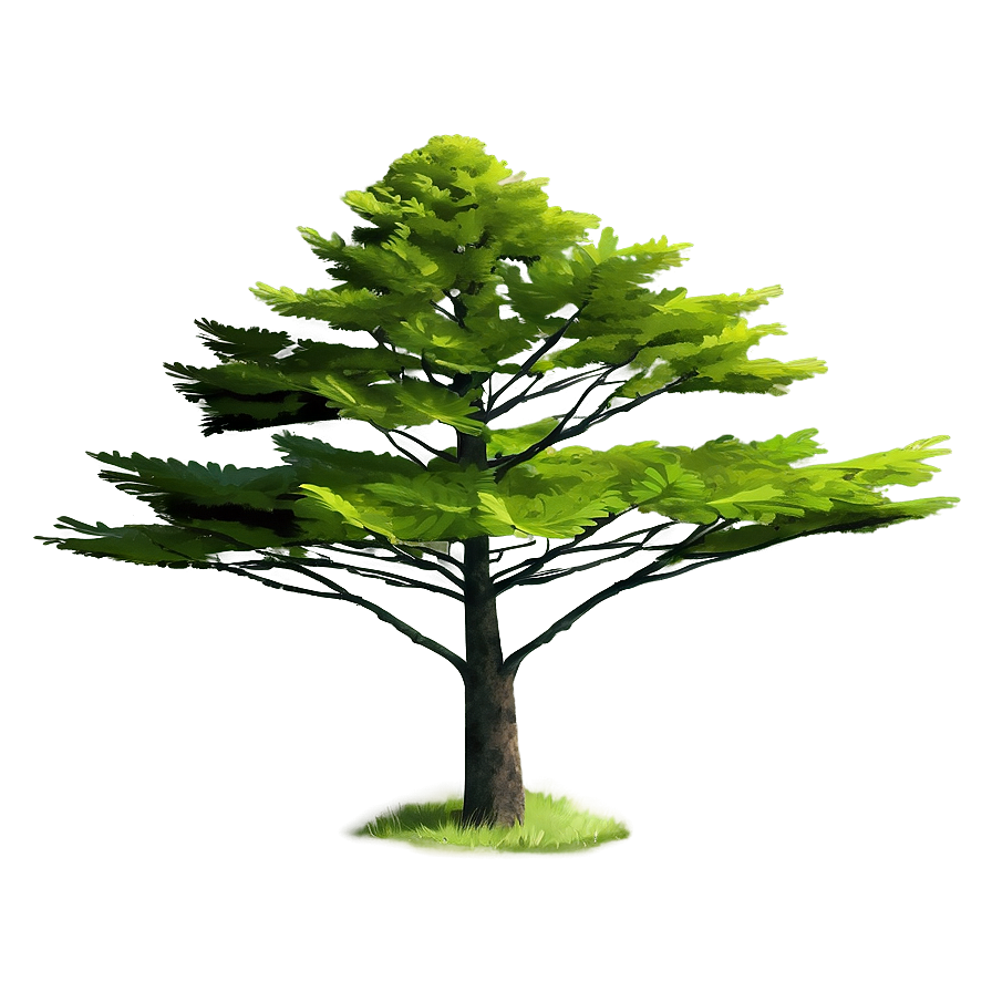 Evergreen Tree On Hill Png 06212024 PNG image