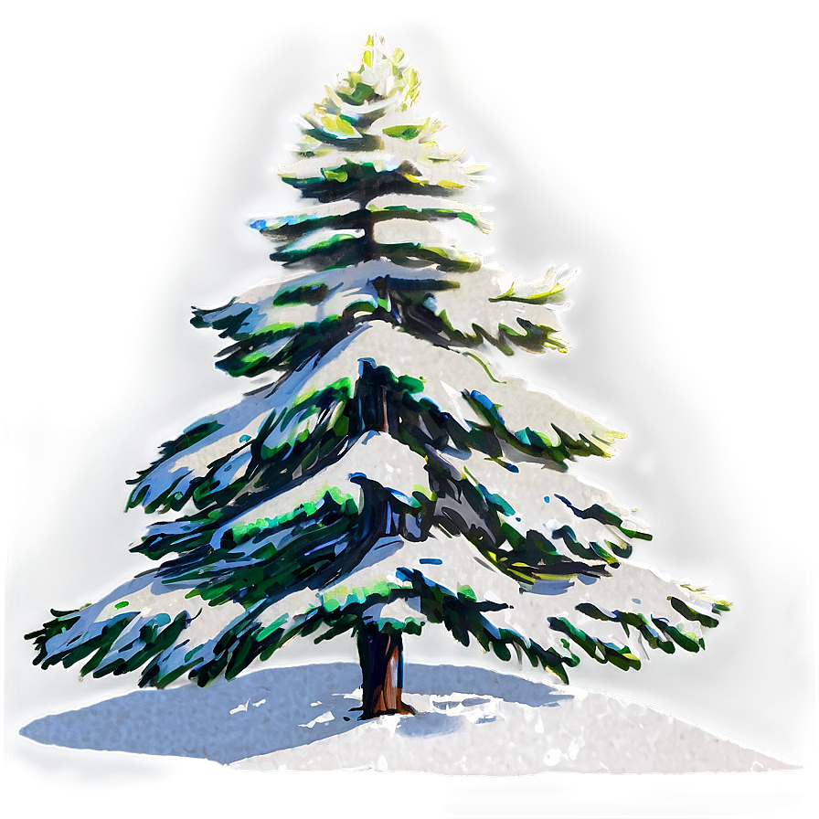 Evergreen Tree Sketch Png 69 PNG image