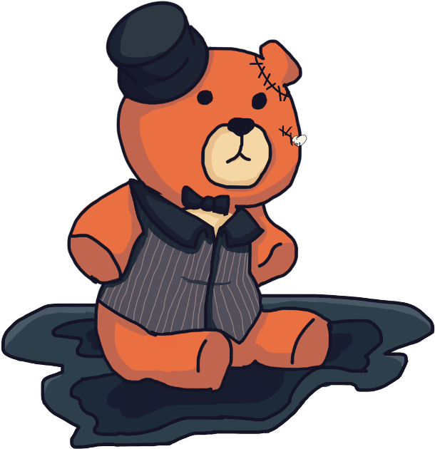 Evil Teddy Bear Cartoon PNG image