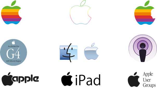 Evolutionof Apple Logos PNG image