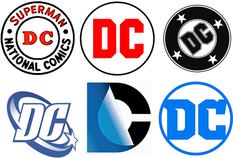 Evolutionof D C Comics Logos PNG image