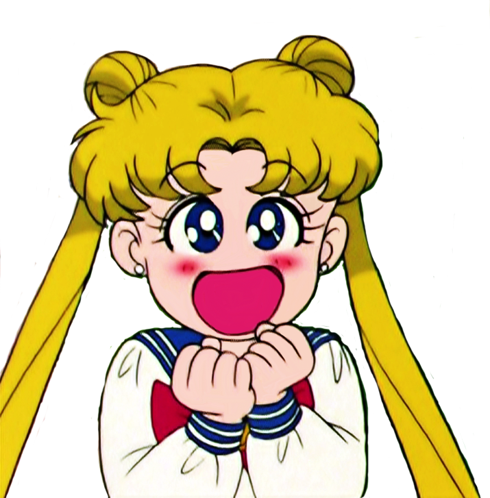 Excited Anime Character PNG image