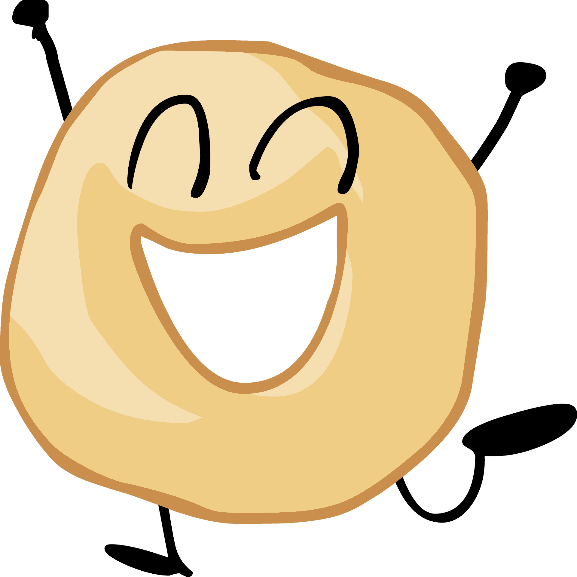 Excited Cartoon Face Graphic PNG image