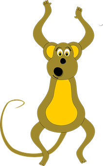Excited Cartoon Monkey PNG image