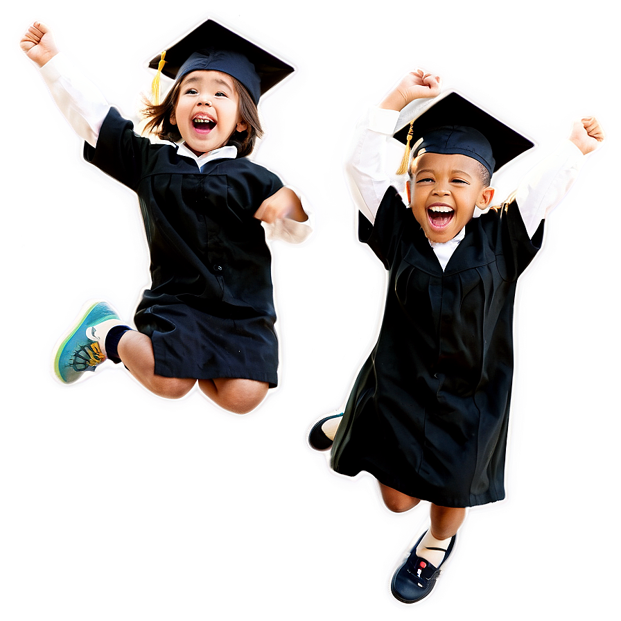 Excited Kindergarten Graduates Jumping Png 89 PNG image