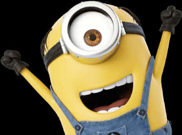 Excited Minion Celebration PNG image