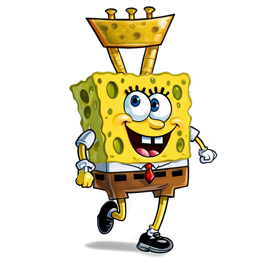 Excited Spongebob Running Png Lik46 PNG image