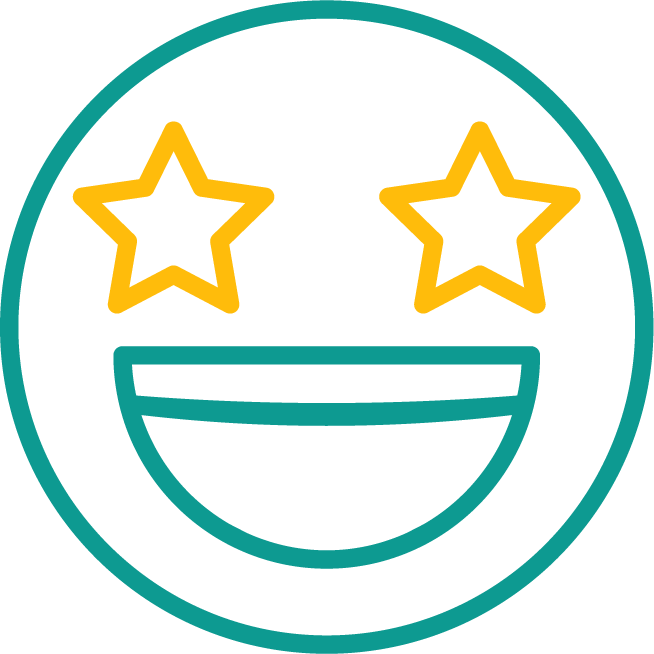 Excited Star Eyes Emoji PNG image