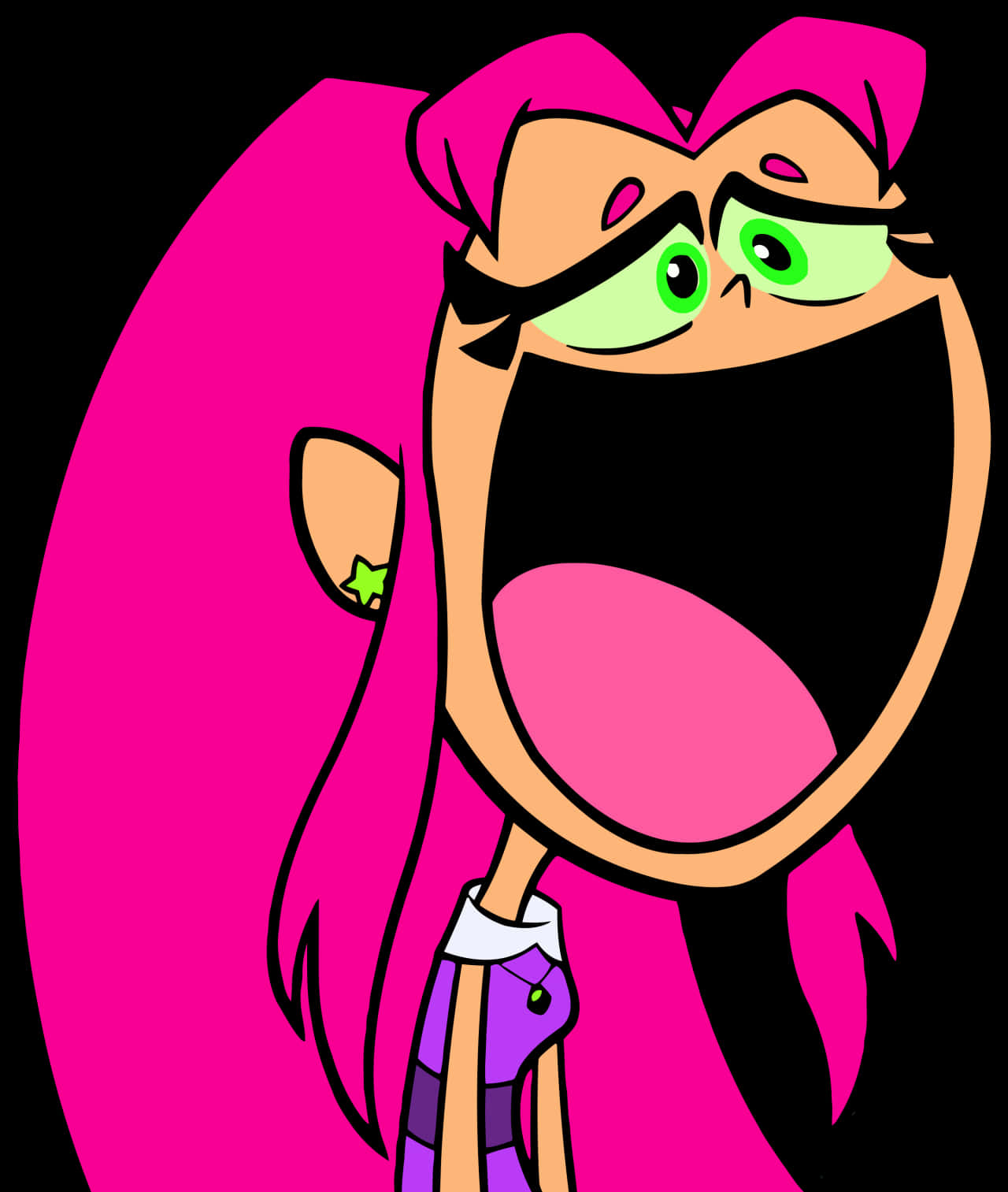 Excited Starfire Teen Titans Go PNG image