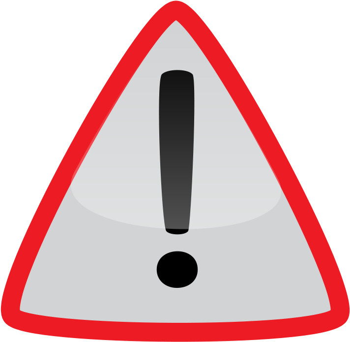 Exclamation Mark Traffic Sign PNG image