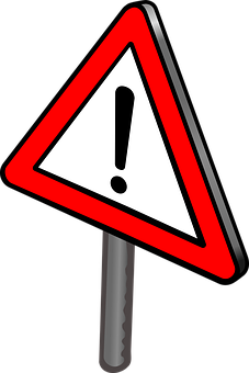 Exclamation Warning Sign PNG image