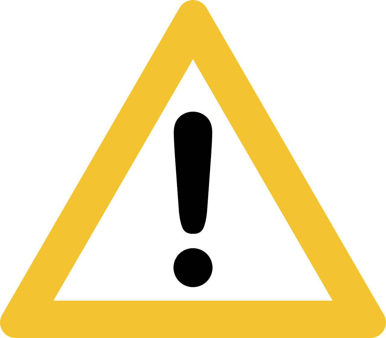 Exclamation Warning Sign PNG image