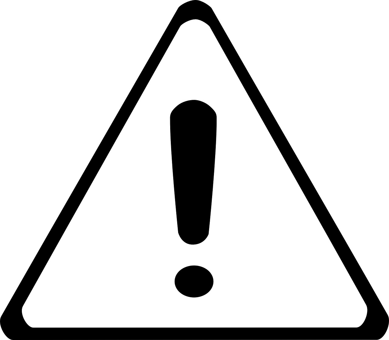 Exclamation Warning Sign Vector PNG image