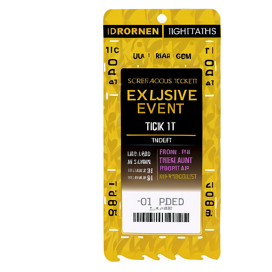 Exclusive Event Access Ticket Png Wjg PNG image