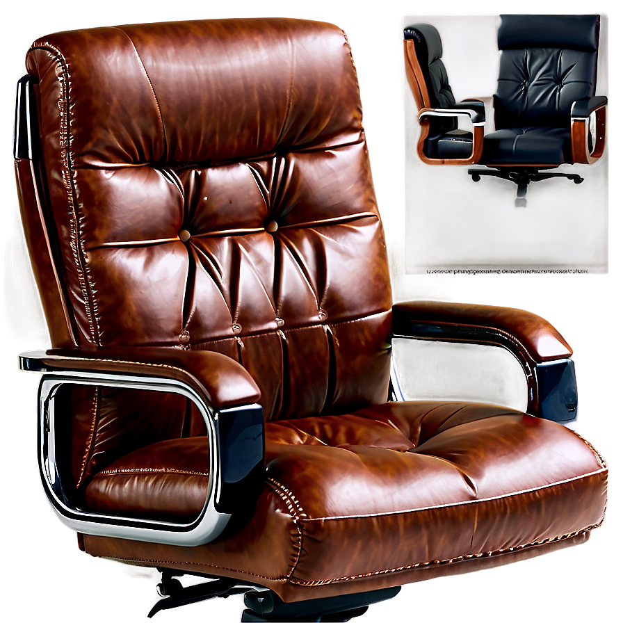 Executive Leather Office Chair Png Tat PNG image