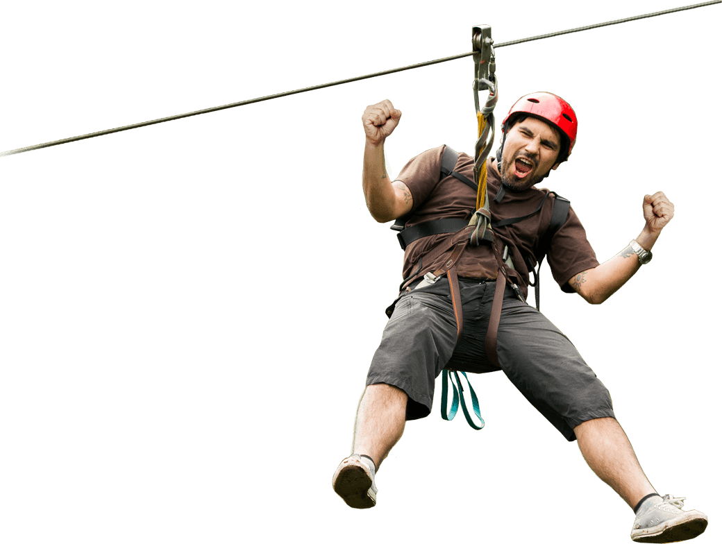Exhilarated Climber Celebrating Success PNG image