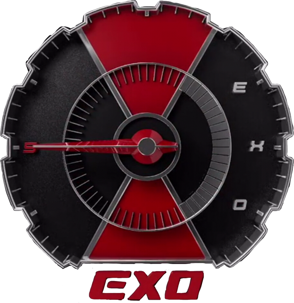 Exo Logo Red Black Design PNG image