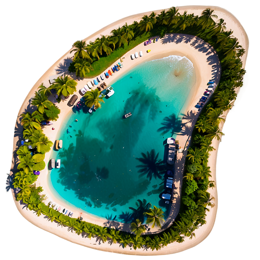 Exotic Beach Aerial View Png Hdt PNG image