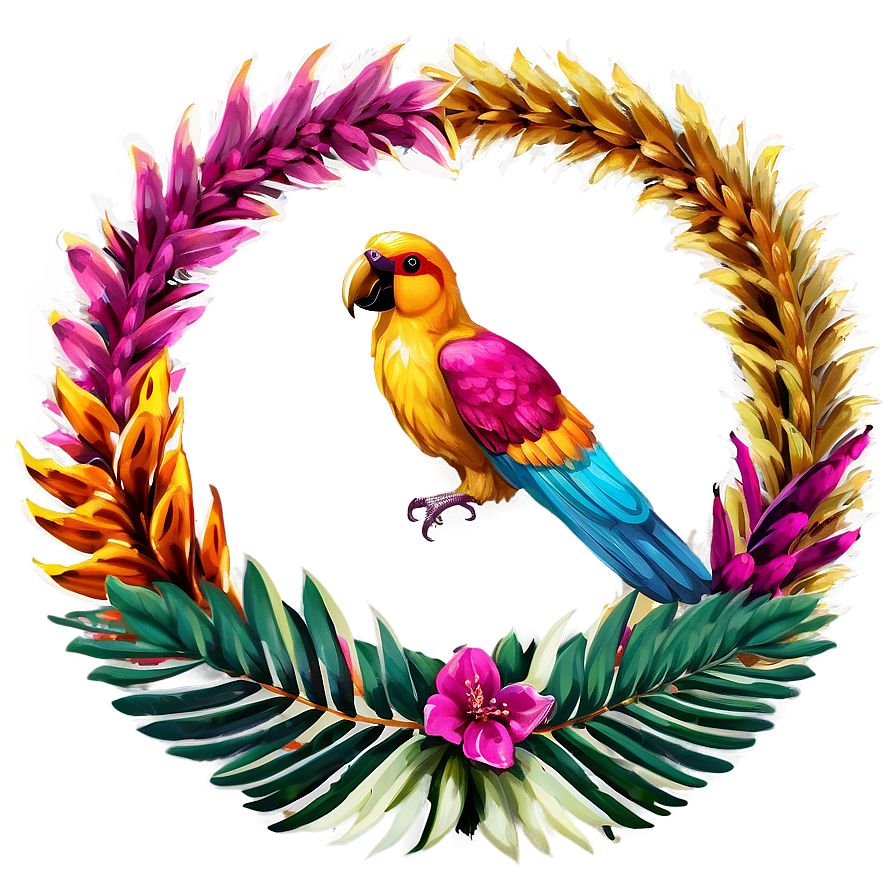 Exotic Bird Paradise Wreath Png Nla40 PNG image