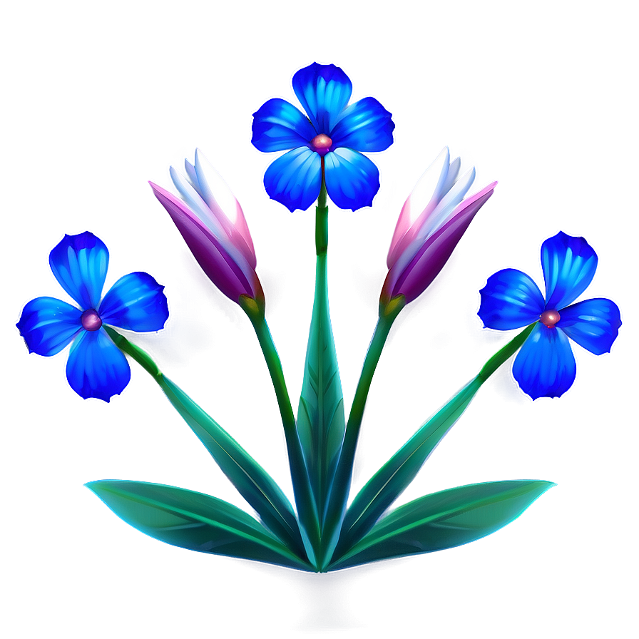 Exotic Blue Flower Png 68 PNG image