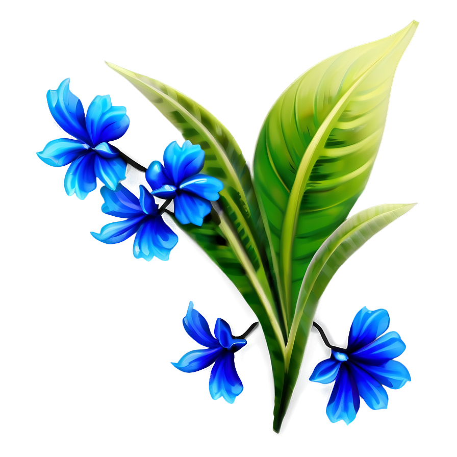 Exotic Blue Flower Png 8 PNG image