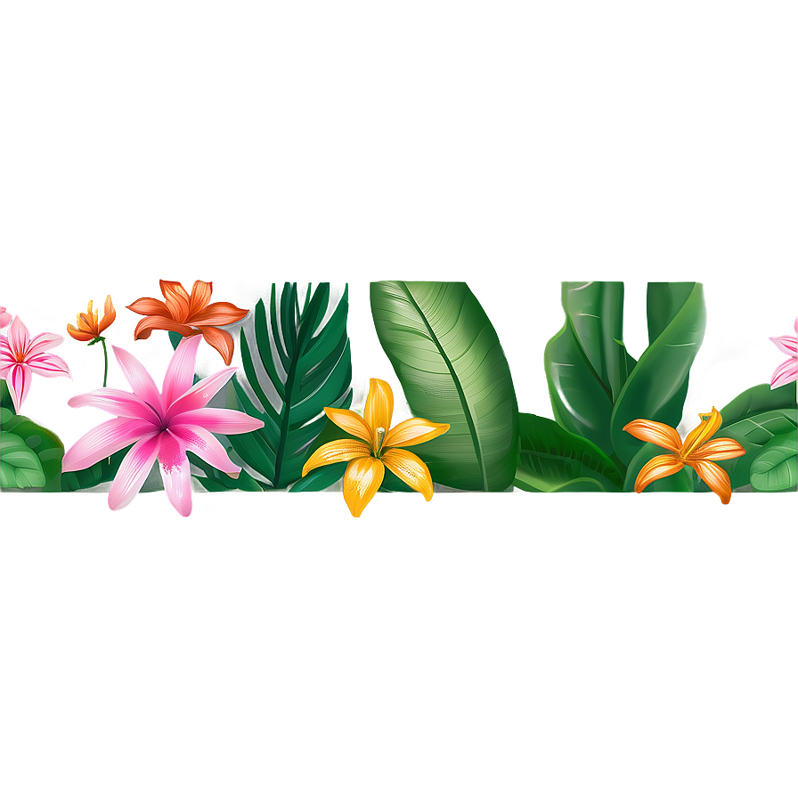 Exotic Flora Border Png 77 PNG image