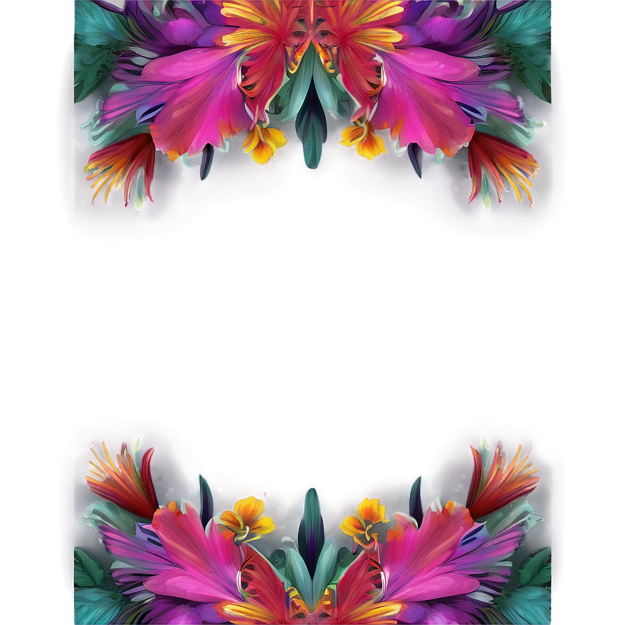 Exotic Floral Print Png Wly95 PNG image