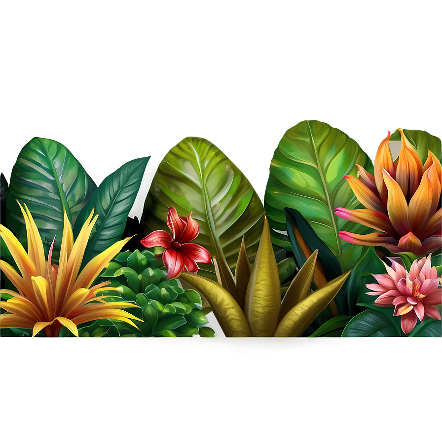 Exotic Garden Border Png Smt64 PNG image