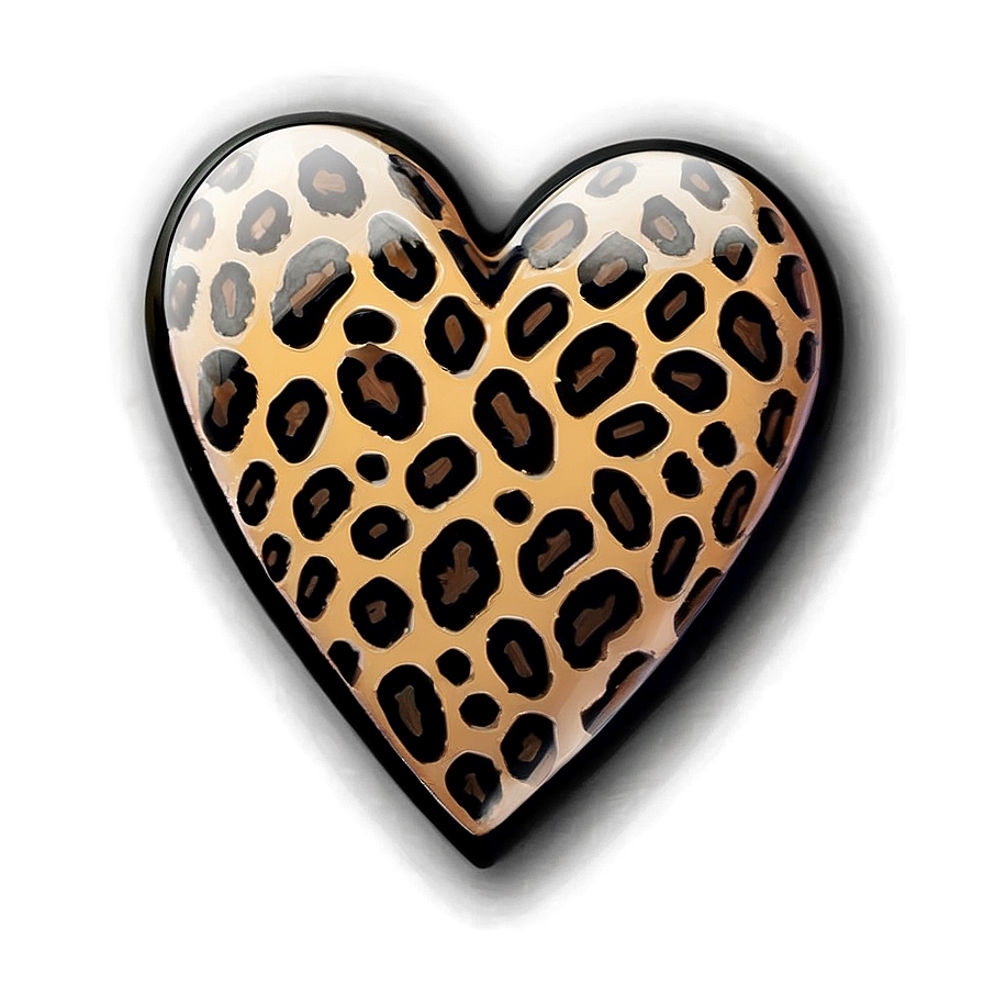 Exotic Leopard Heart Sketch Png 14 PNG image