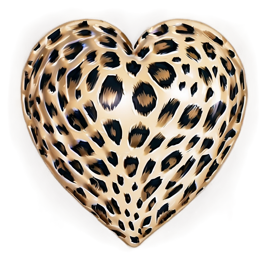 Exotic Leopard Heart Sketch Png Uck PNG image