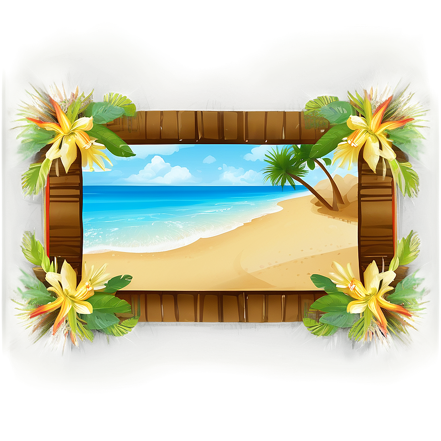 Exotic Paradise Border Png 32 PNG image