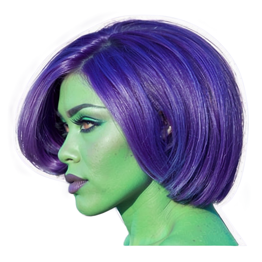 Exotic Purple Hair Alien Being Png 06272024 PNG image