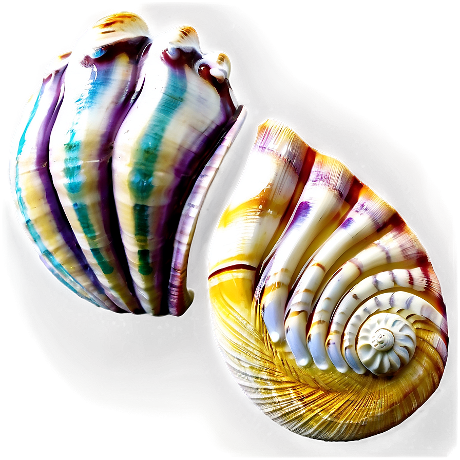 Exotic Seashells Set Png 06132024 PNG image