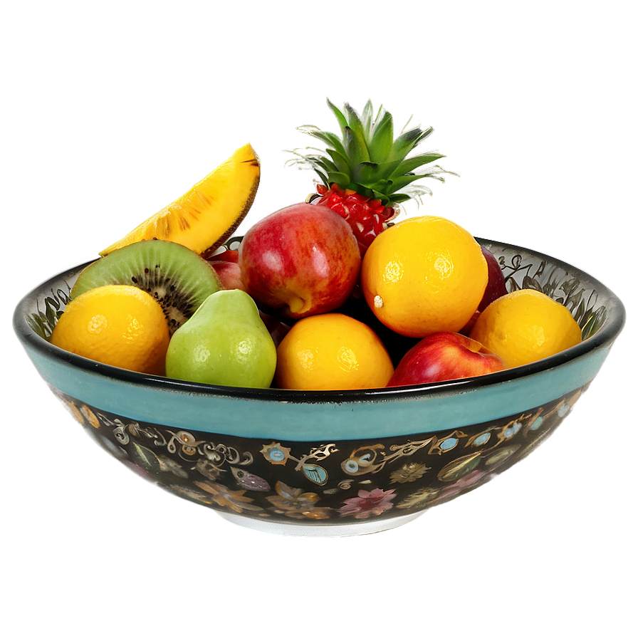 Exotic Summer Fruit Bowl Png Prg61 PNG image