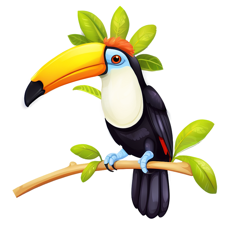 Exotic Toucan Illustration Png Kni PNG image