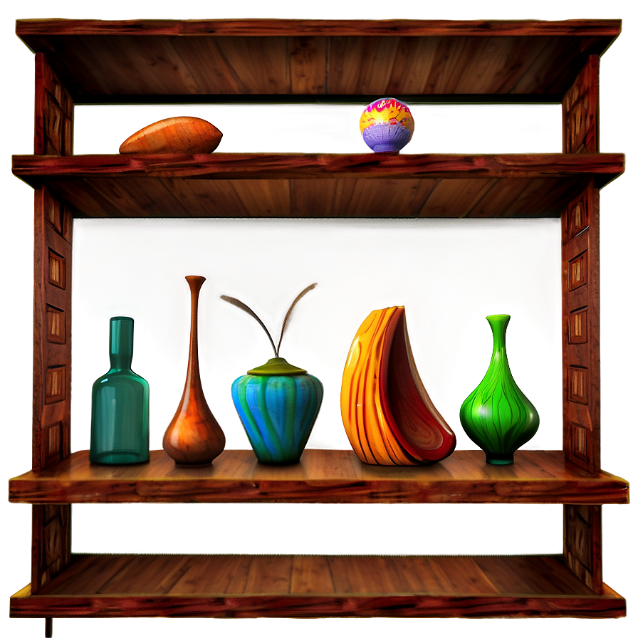 Exotic Wood Shelf Collections Png 86 PNG image