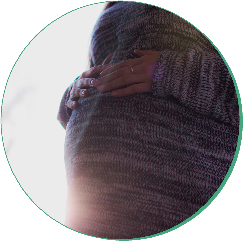 Expectant Mother Embrace PNG image