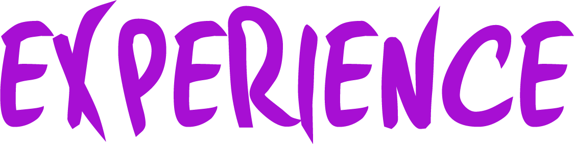 Experience Wordmark Purple Background PNG image