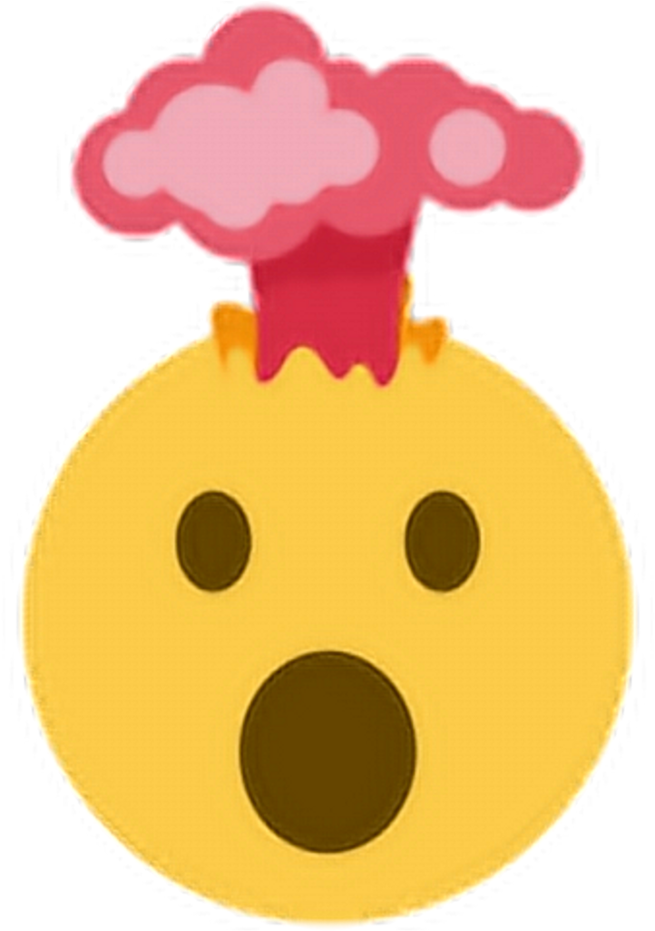 Exploding Head Emoji Shock PNG image