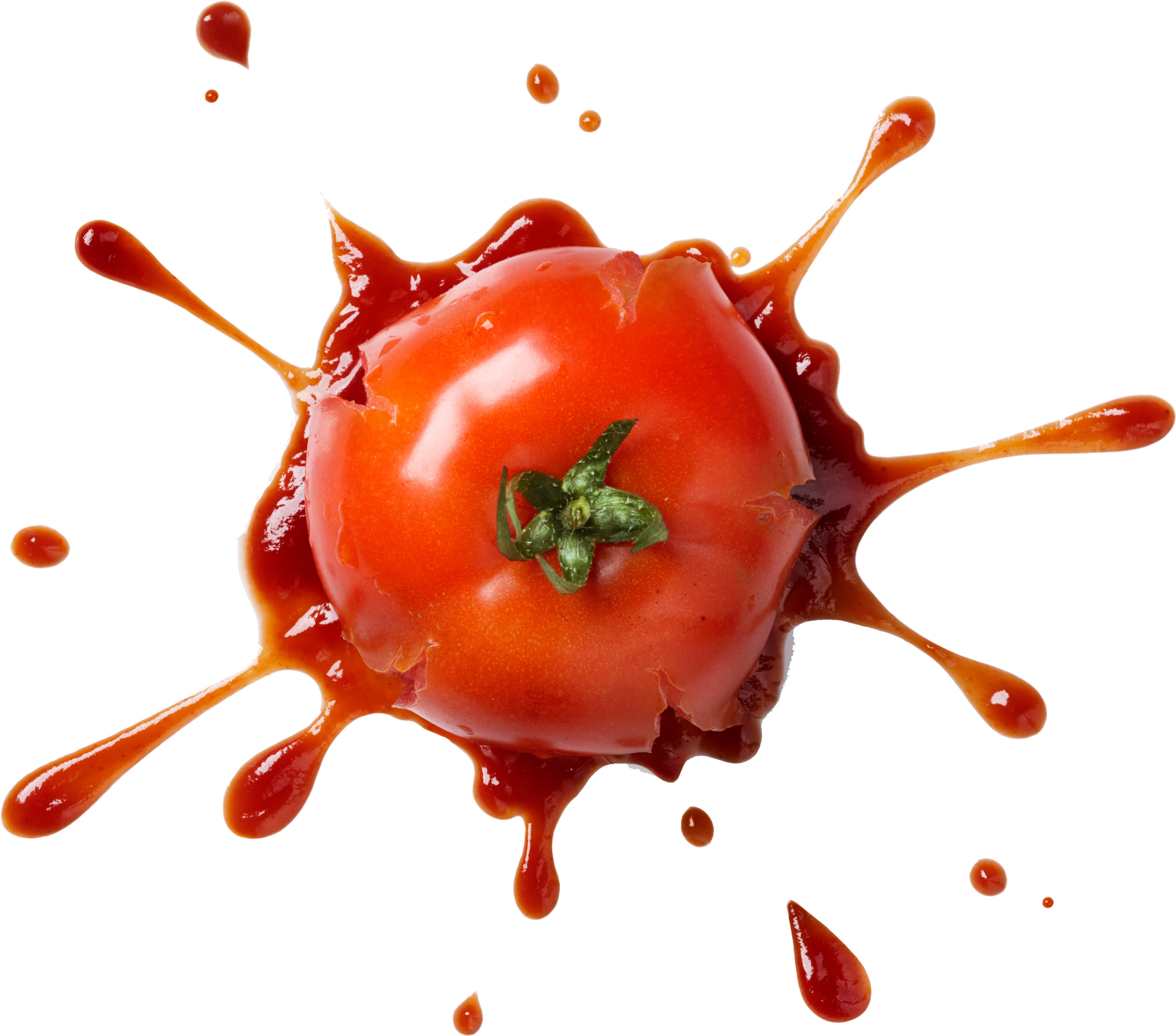 Exploding Tomato Ketchup Splash PNG image