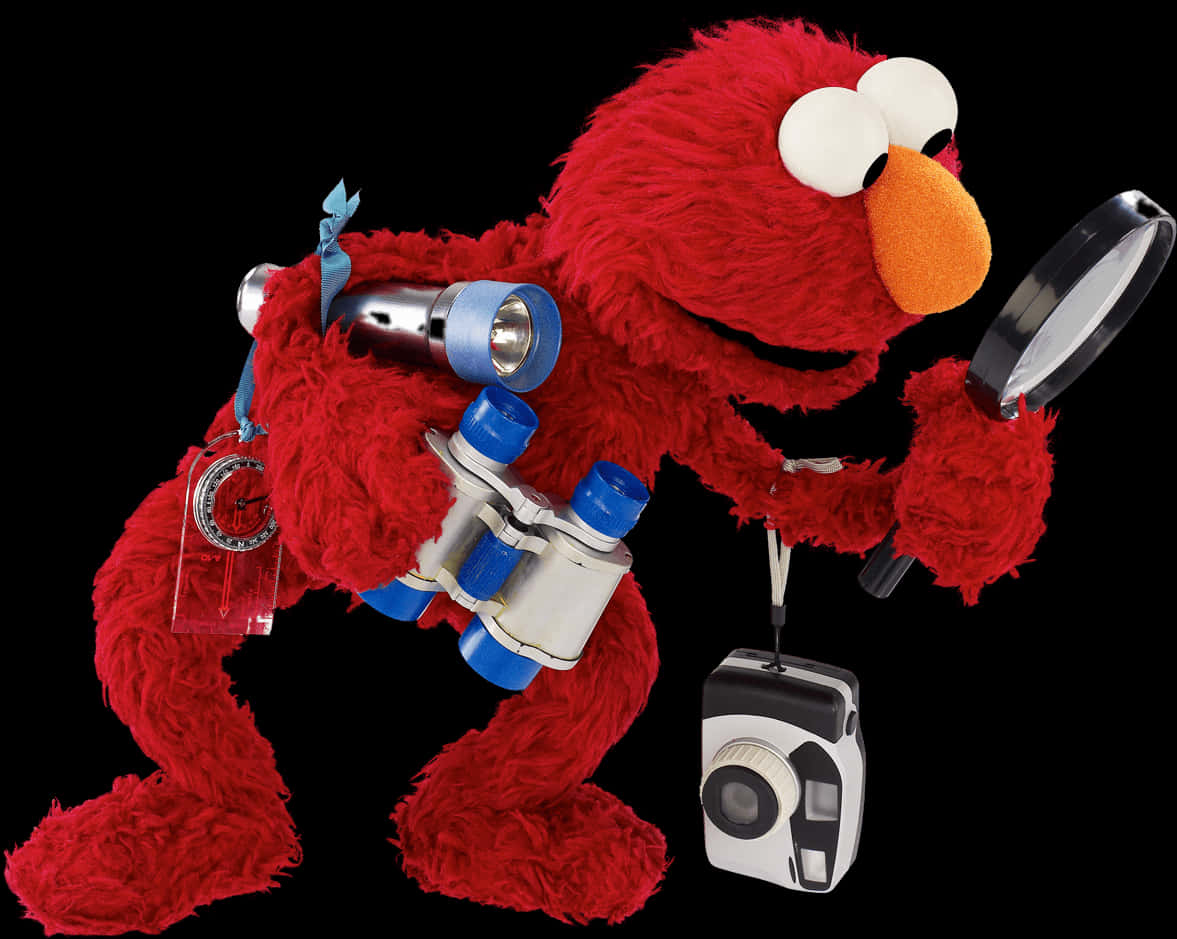 Explorer Elmo Adventure Gear PNG image