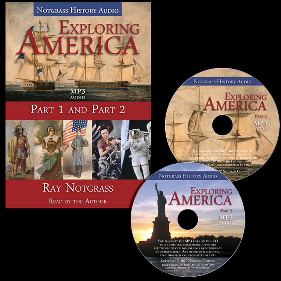 Exploring America Audio Book C D Cover PNG image